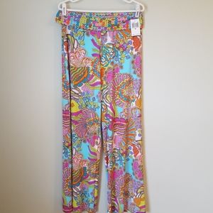 Trina Turk wide leg swim and spa pant sz med.